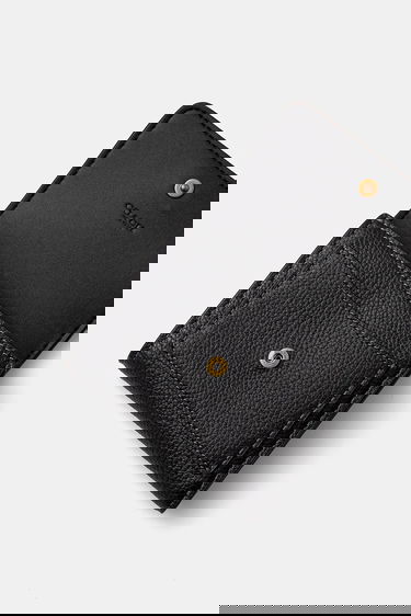 Peňaženka Coach Pebbled Leather Mini Flap Wallet Čierna | CAO13, 2