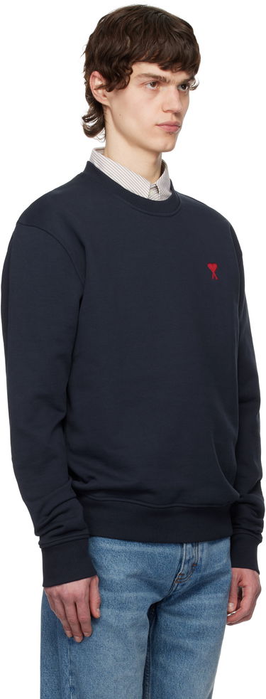 Sveter AMI AMI Paris Ami de Coeur Sweatshirt Navy | BFUSW035.730, 1
