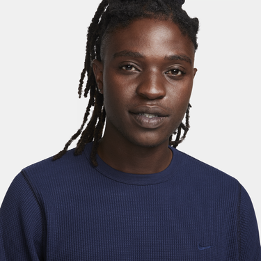 Mikina Nike Long-sleeve Heavyweight Waffle Top Navy | DX0894-451, 3
