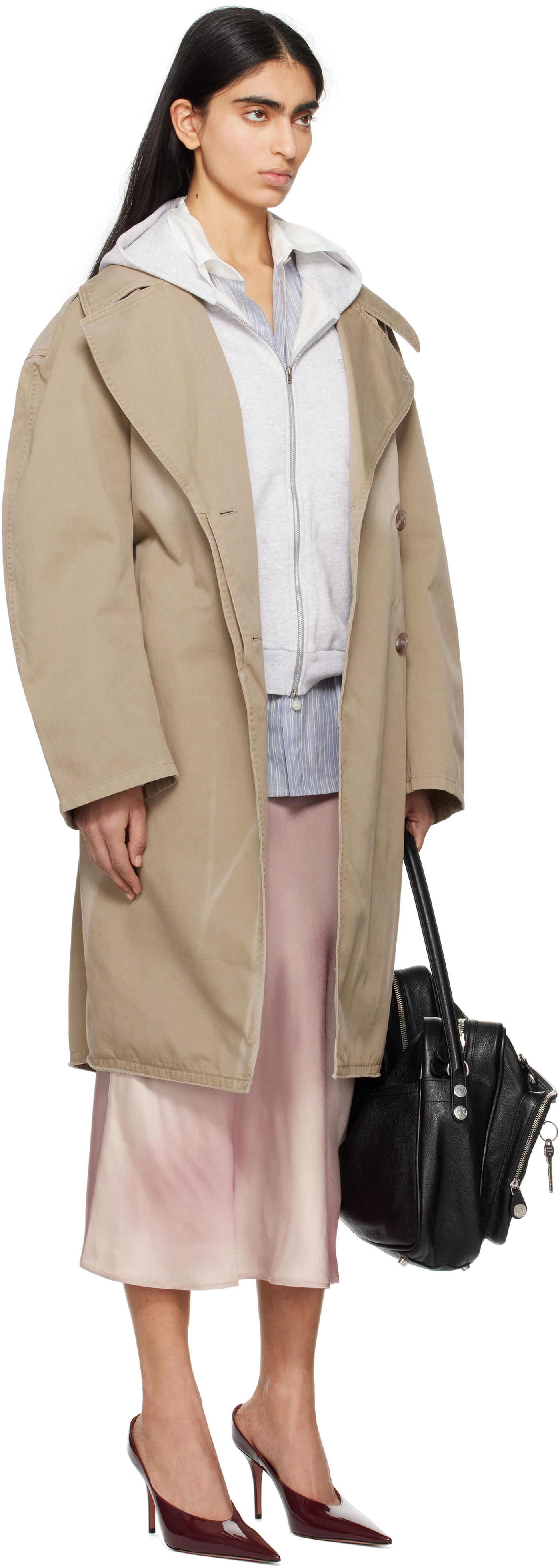 Trenčkot Acne Studios Acne Studios Belted Trench Coat Béžová | A90630-, 1