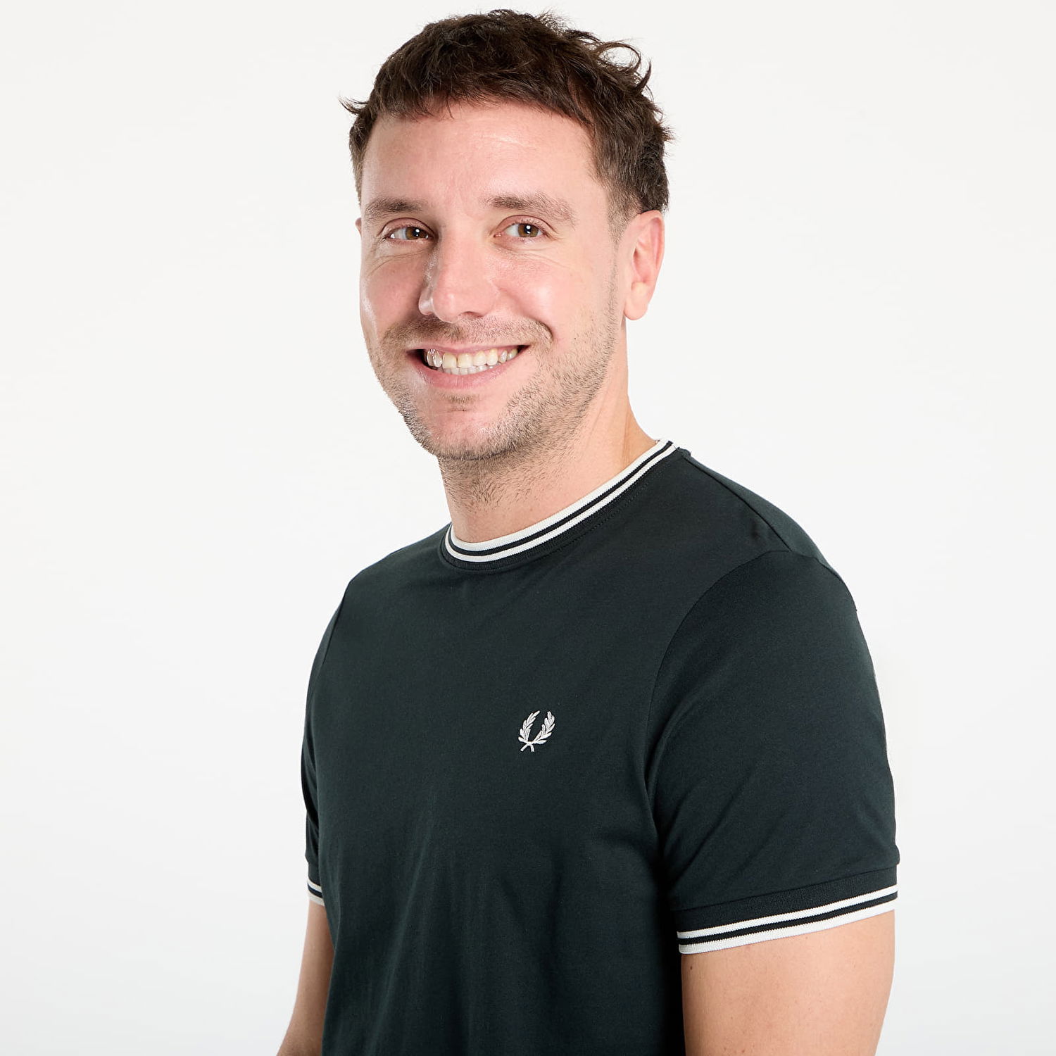 Tričko Fred Perry Fred Perry Twin Tipped T-Shirt Zelené | M1588V T50, 1
