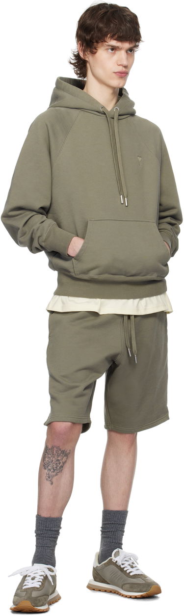 Mikina AMI AMI Paris Ami de Coeur Cotton Hoodie Zelené | USW274.747, 3