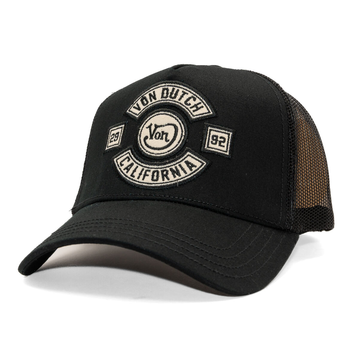 Šiltovka Von Dutch Von Dutch Trucker MC Logo Cap Čierna | VD/0/CAS1/BIK/BLA, 0