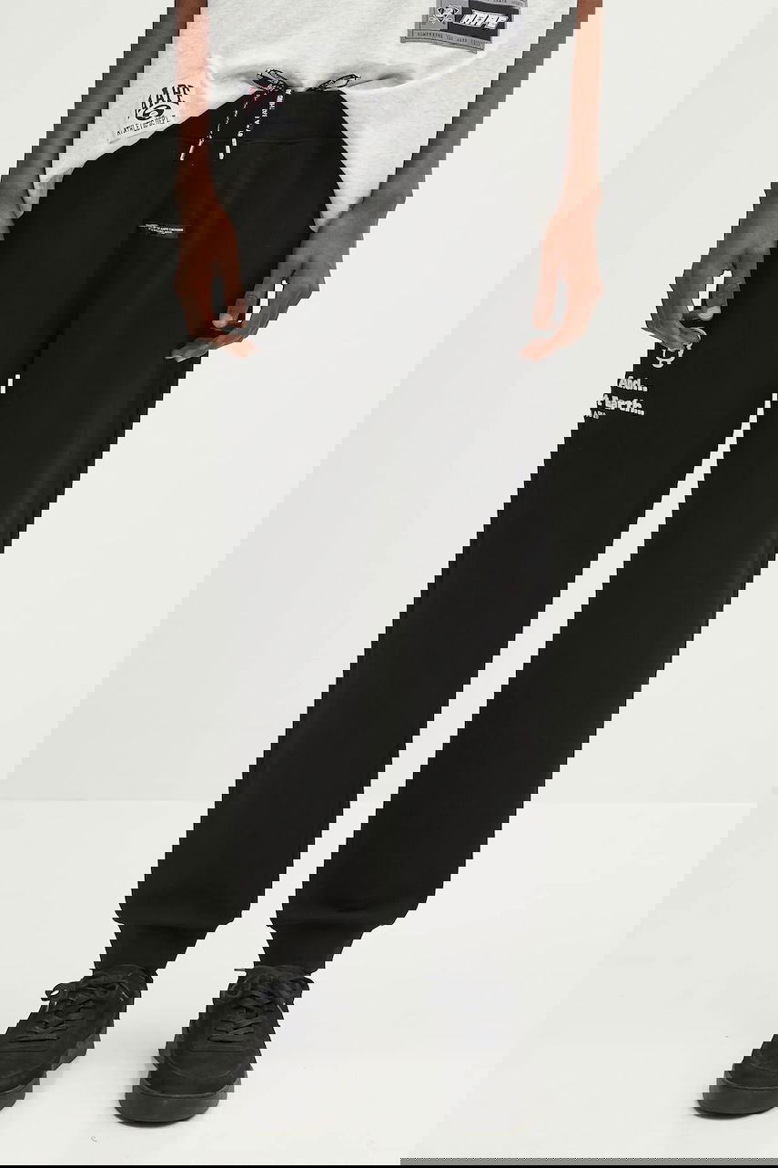 Tepláky AAPE by A Bathing Ape Main Sweat Graphic Print Drawstring Sweatpants Čierna | AAPPTMB637XXN, 0