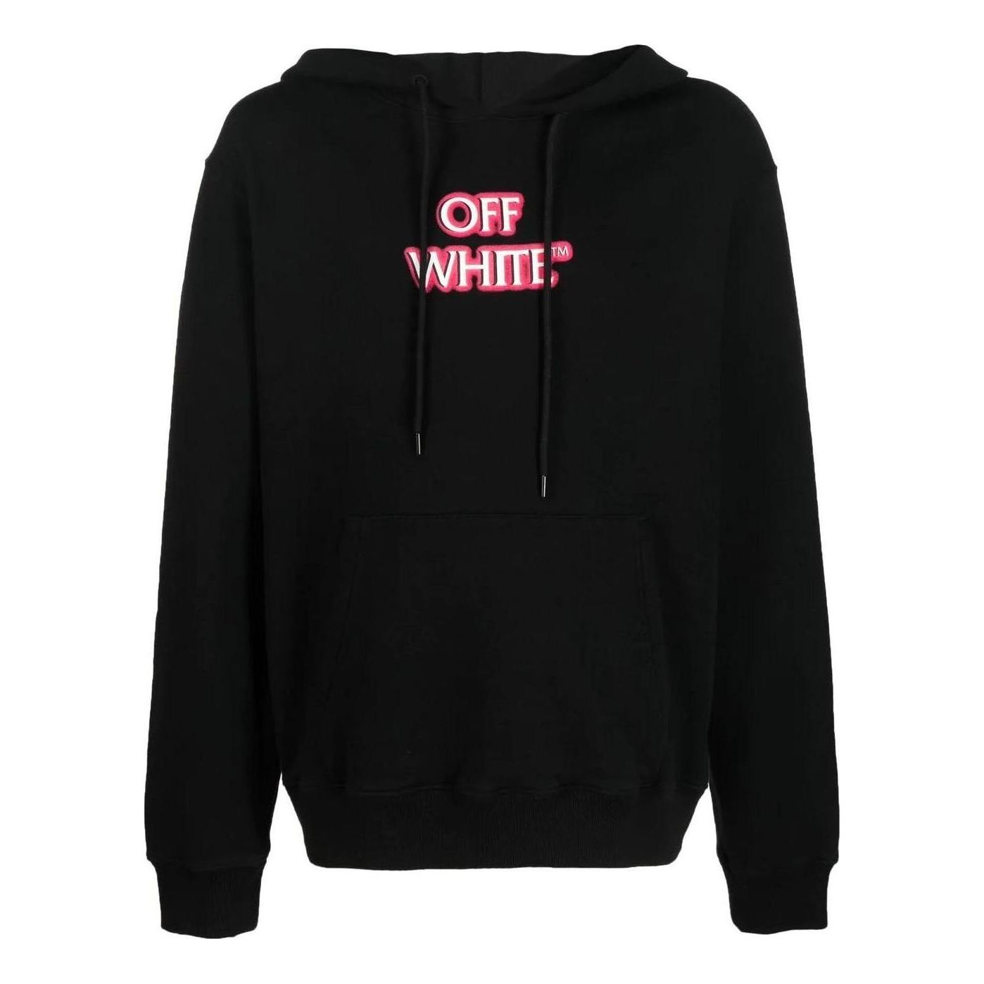 Mikina Off-White Slogan Print Logo Hoodie Čierna | OMBB097F22FLE01110301030, 0