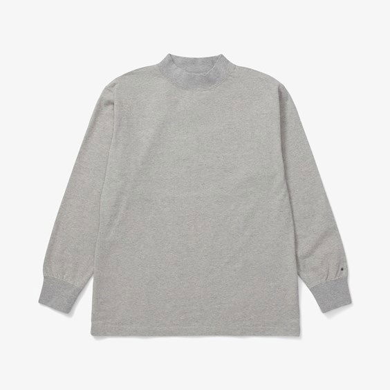 Tričko Snow Peak Recycled Cotton Heavy Mockneck T-shirt Šedá | SW-22AU402-MG, 0