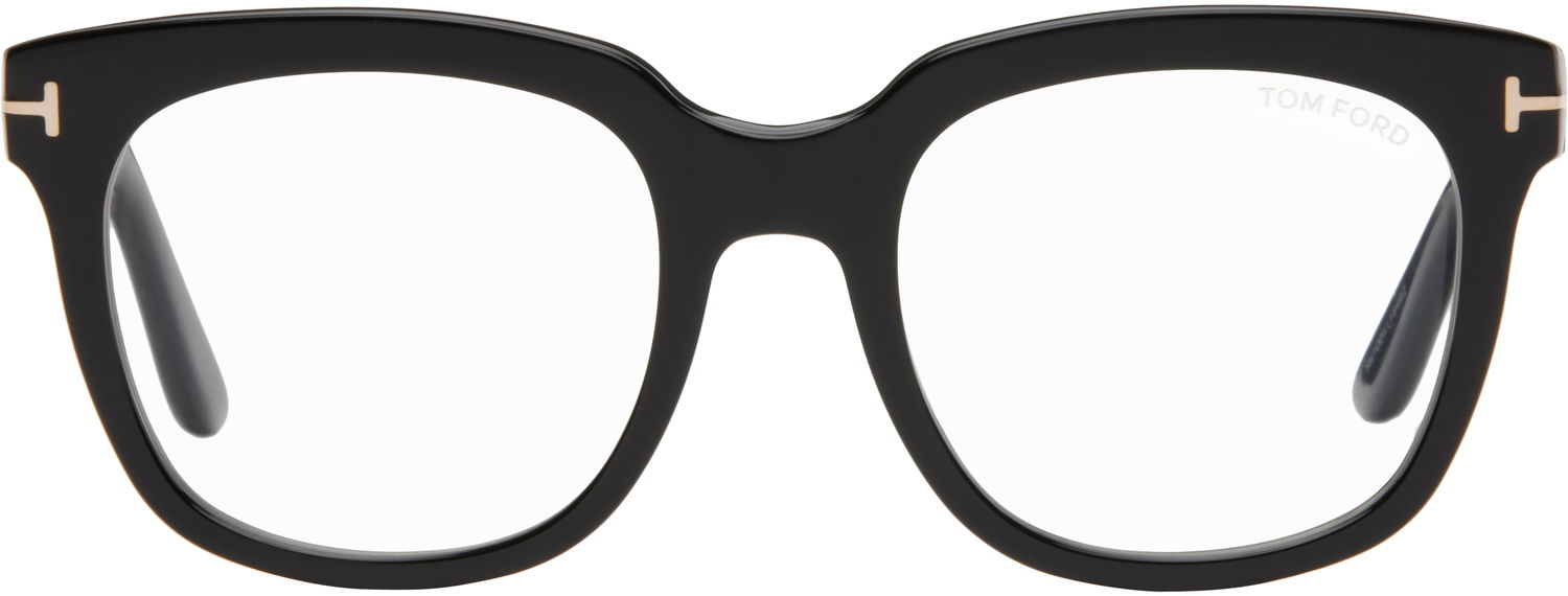 Slnečné okuliare Tom Ford Tom Ford Full Rim Square Blue Block Glasses Čierna | FT5537-B_52001, 0