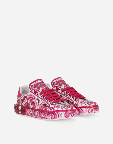 Tenisky a topánky Dolce & Gabbana Calfskin Portofino Ružová | CK1544AD466HE3OB, 1