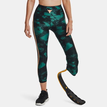 Legíny Under Armour Project Rock HeatGear Printed Ankle Leggings Zelené | 1377954-722, 0