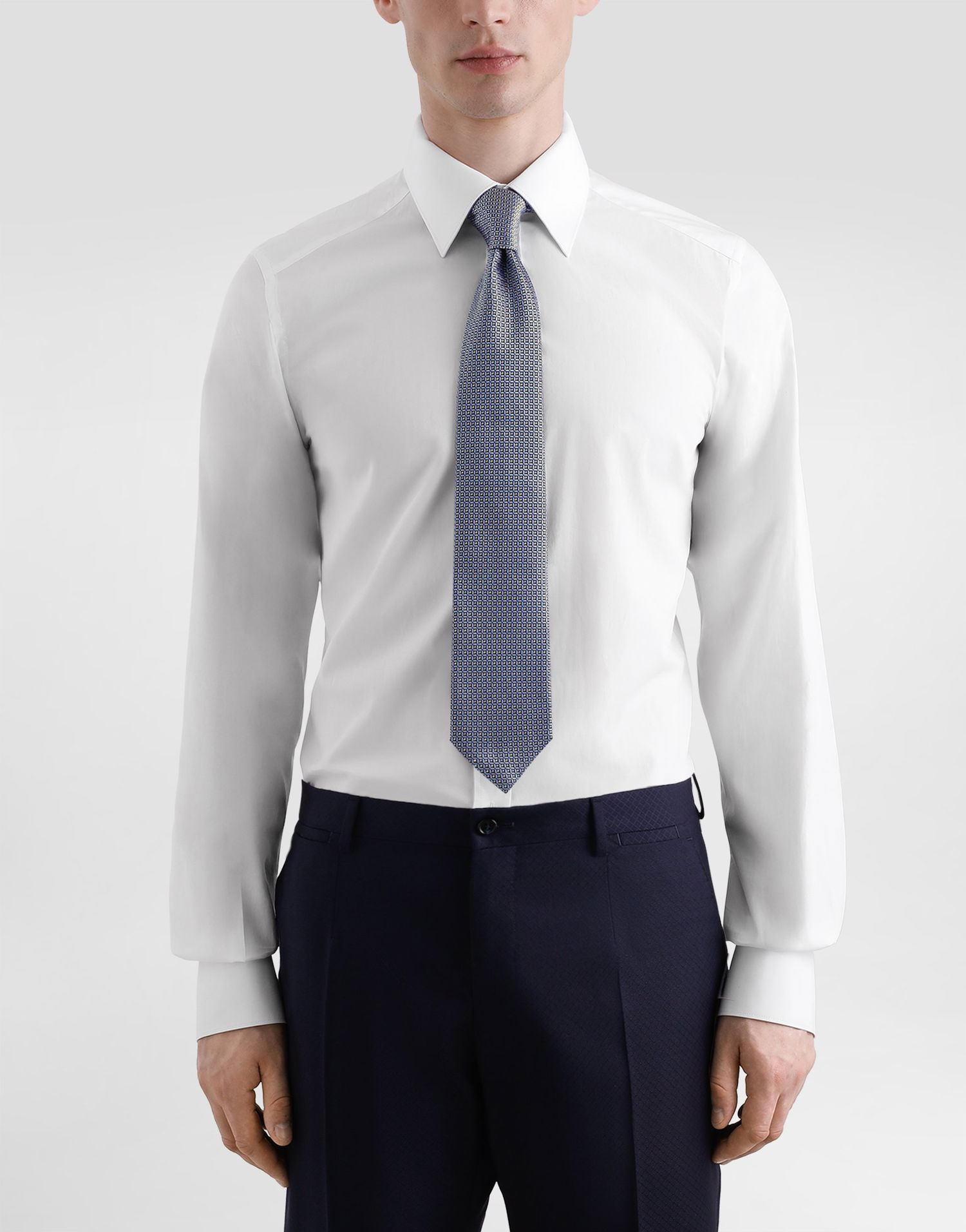 Doplnky Dolce & Gabbana Dolce & Gabbana Micro-Design Jacquard Tie Modrá | GT147EG0JRXS9002, 1