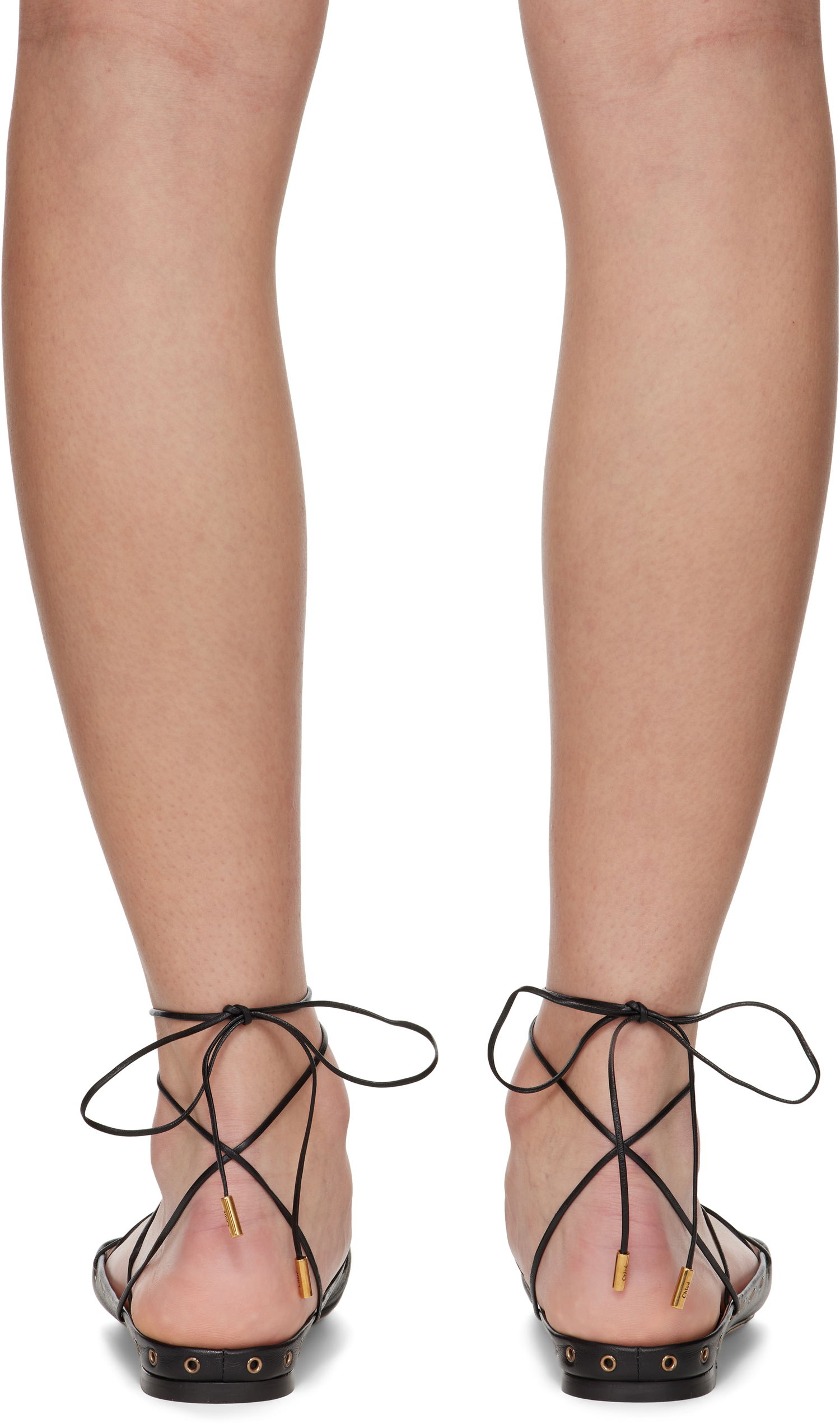 Tenisky a topánky CHLOÉ Chloé 'Chloé' Ghillies Ballerina Flats Čierna | CHC25U10BRI, 1