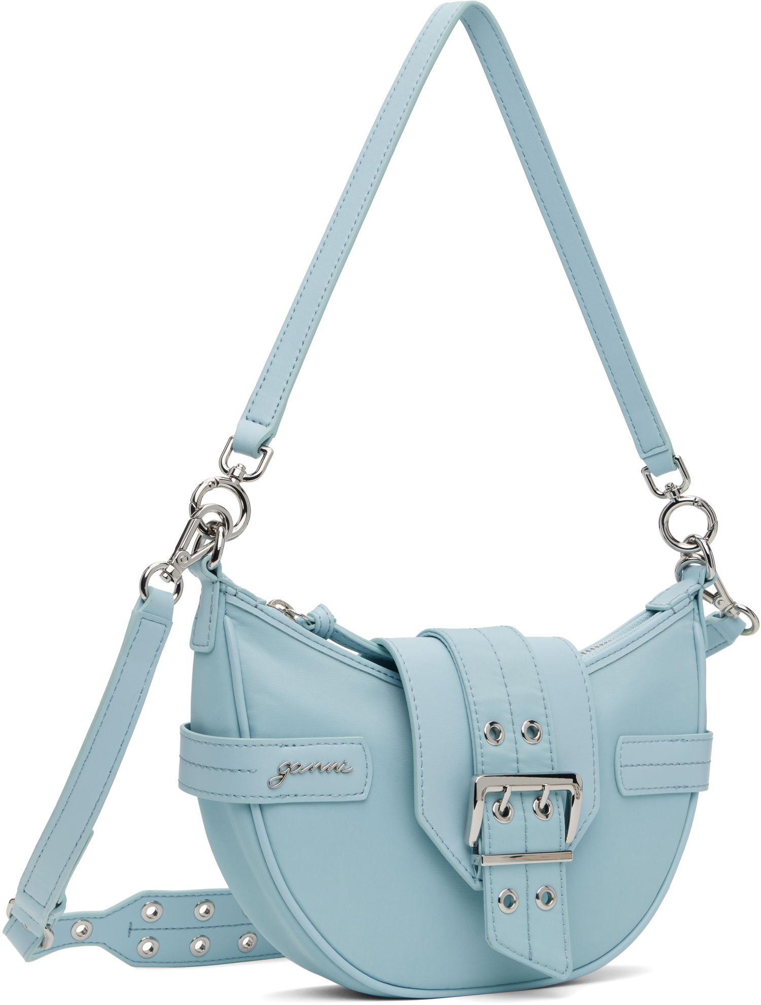 Taška cez rameno GANNI GANNI Bucky Small Crossbody Bag Modrá | A6463, 1