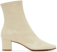 BY FAR Sofia Leather Block Heel Ankle Boots