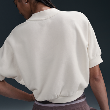 Sveter Nike Sportswear Collection Cropped Short Sleeve French Terry Crew Biela | HJ0224-133, 1