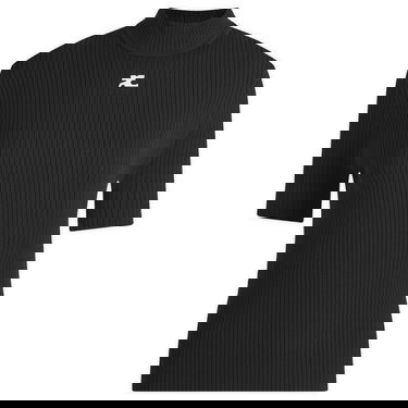 Tričko Courrèges Short Sleeve Knit Jumper Čierna | PERMPU026FI0001-9999, 1
