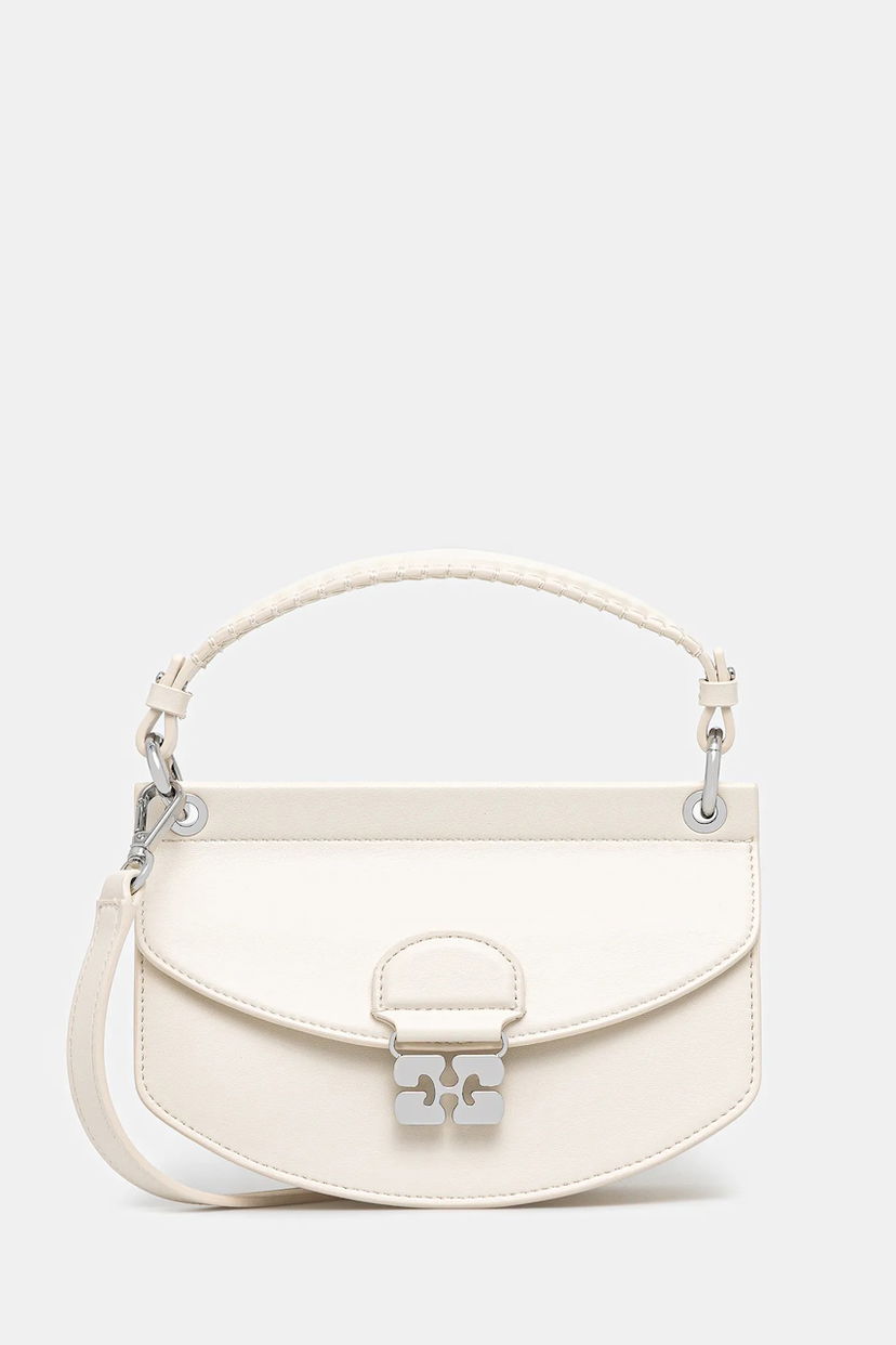 Kabelka GANNI GANNI Apo-G Mini Top Handle Bag Biela | A6521