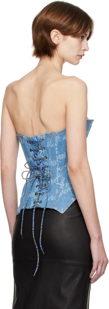 Tielko Vivienne Westwood Vivienne Westwood Cobrax Denim Corset Modrá | 15030040-W014I-, 2