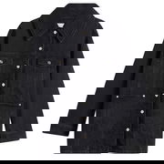 Washed Rigid Denim Midi Jacket