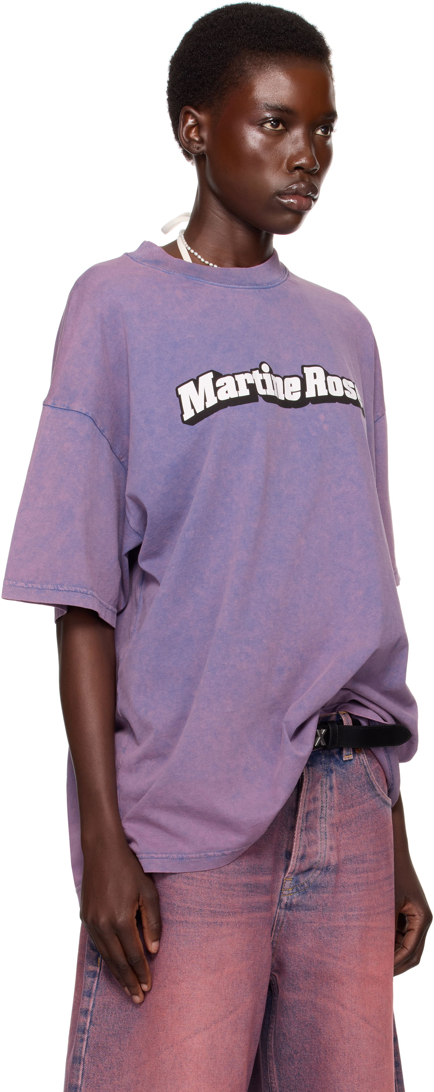 Tričko Martine Rose Martine Rose Oversized Short Sleeve T-Shirt Fialová | 621JE03115, 1