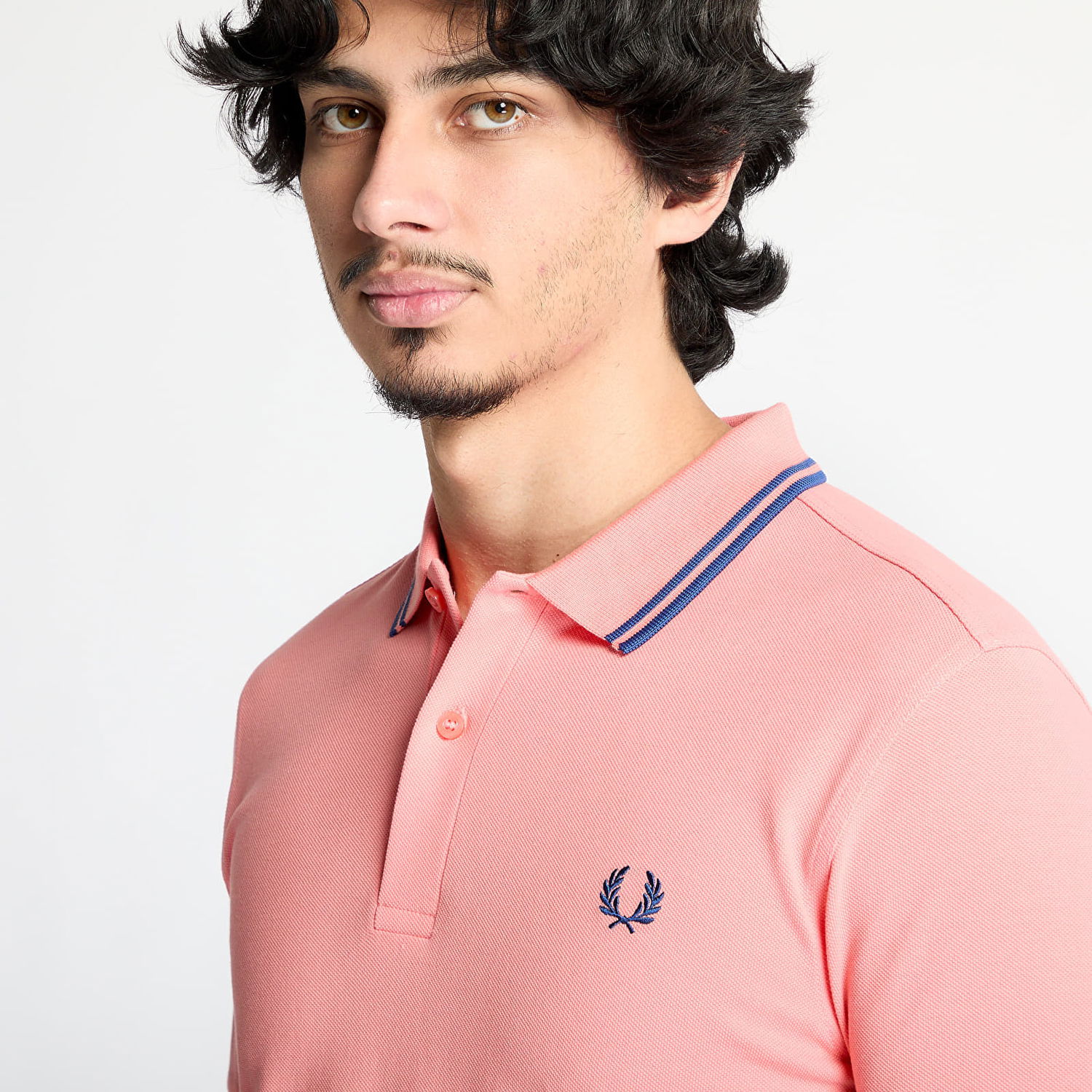 Polo tričko Comme des Garçons Comme des Garçons SHIRT x Fred Perry Knit T-Shirt Ružová | FO-T501 CORAL, 1