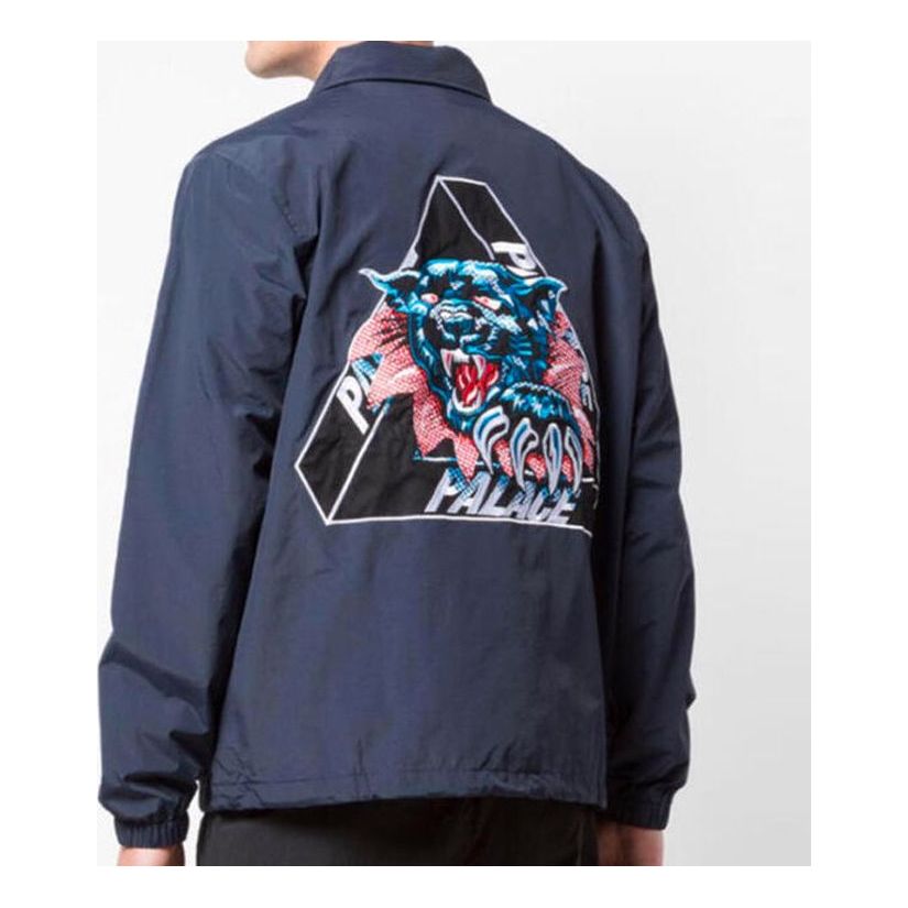 Vetrovka Palace Palace Pattern Logo Jacket Modrá | P17JK073