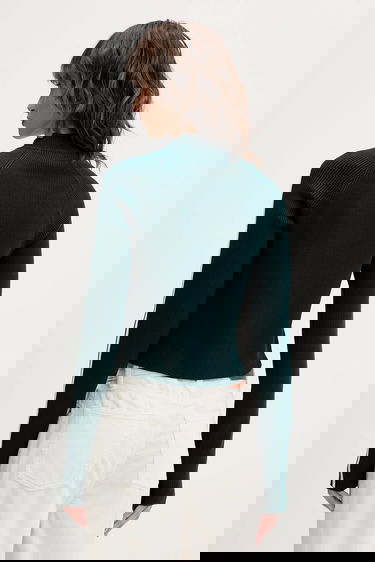 Sveter adidas Performance Adicolor Slim-Fit Knit Top Zelené | JY2599, 3