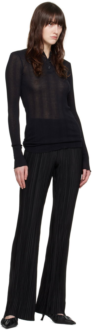 Nohavice Anine Bing Anine Bing Women's Billie Pleated Trousers Čierna | A-03-3148-000, 3