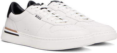 Oblečenie a doplnky BOSS BOSS Signature-Stripe Detail Trainers Čierna | 50542538, 4