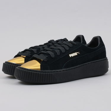 Tenisky a topánky Puma Suede Platform Gold gold - black - black Čierna | 362222 02, 0