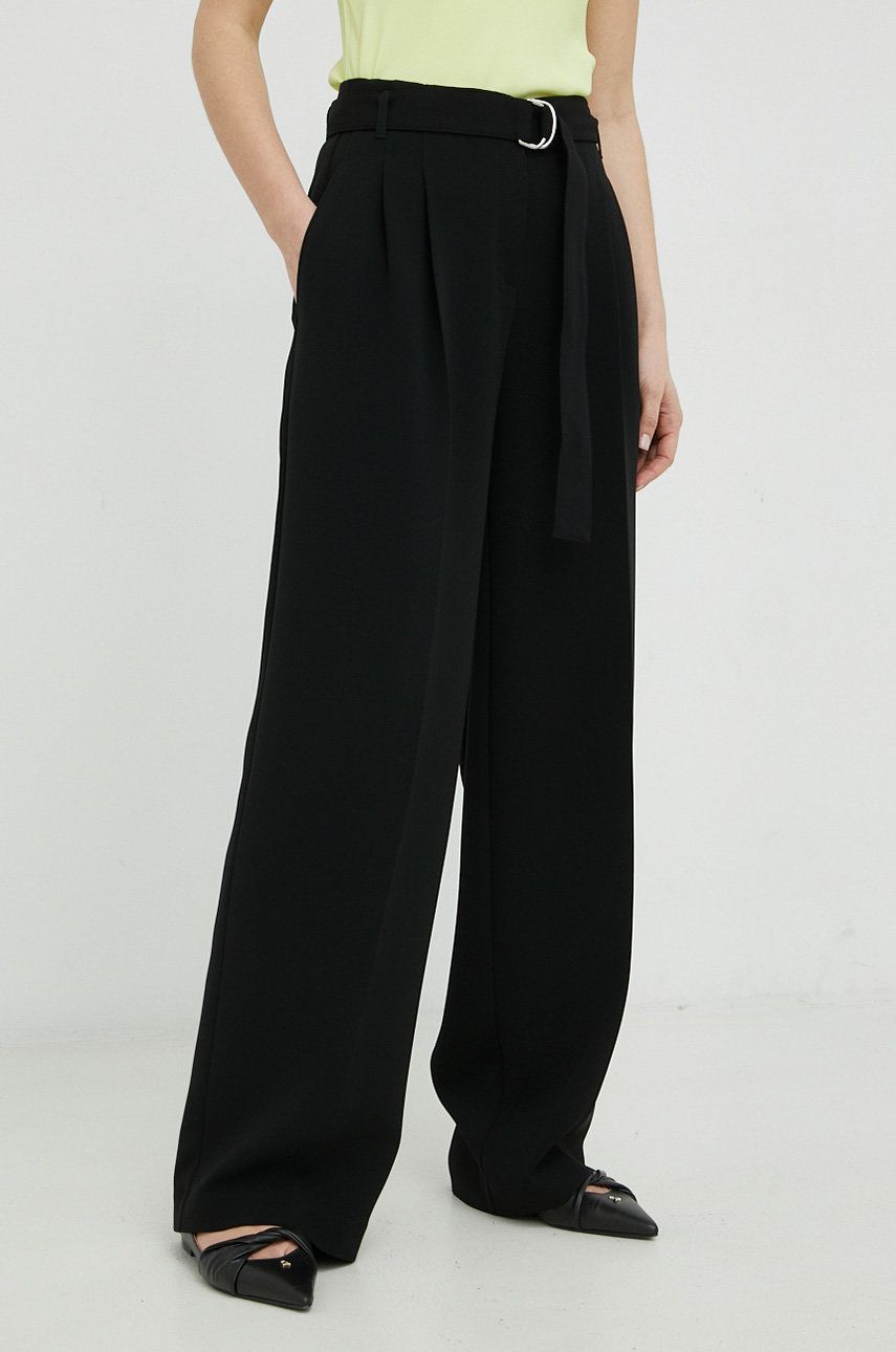 Nohavice BOSS High Waist Pants Čierna | 50479405, 0