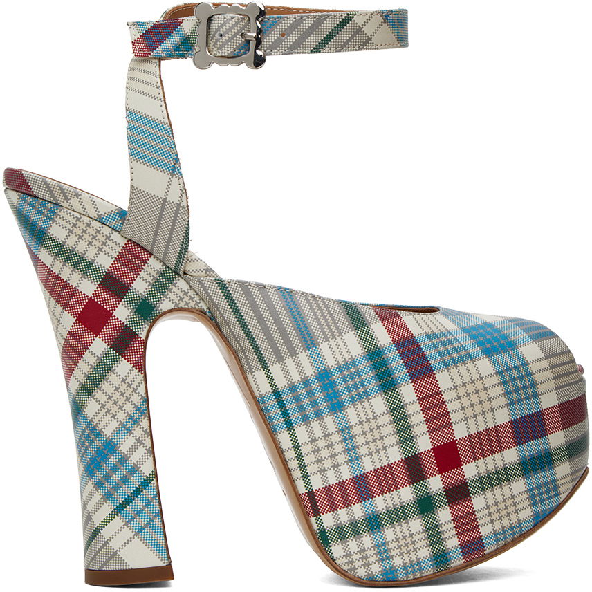 Tenisky a topánky Vivienne Westwood Plaid Print Elevated Heels Modrá | 74050005W-L004S-, 0
