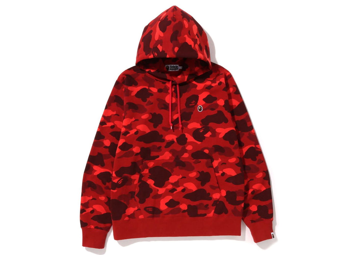 Mikina BAPE Color Camo One Point Ape Head Pullover Hoodie Červená | 1I80-114-012, 0