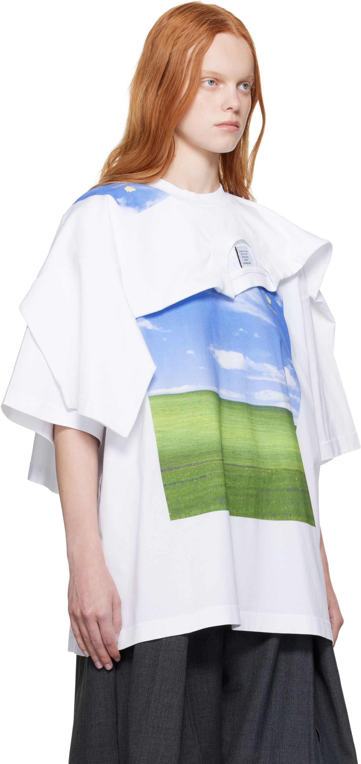 Tričko VETEMENTS Vetements Desktop Double Layered T-Shirt Biela | UH76TR770W, 1