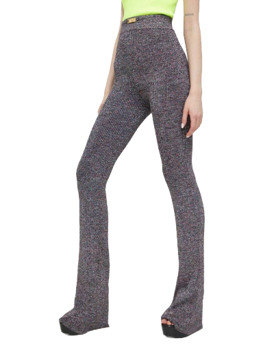 Nohavice GCDS Lurex Melange Knit Trousers Šedá | SS23W680909