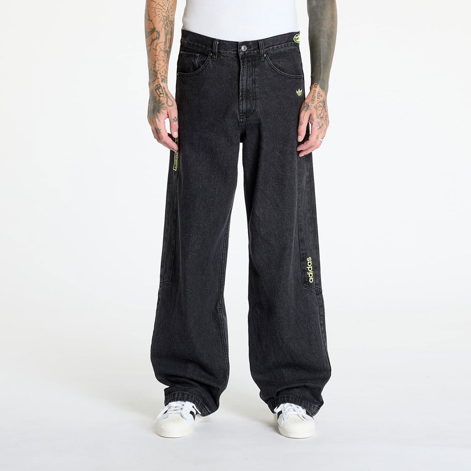 Nohavice adidas Originals Moto Denim Pant Black Čierna | JN0825, 0