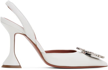 Tenisky a topánky Amina Muaddi Slingback Crystal Pumps Biela | BEGUM SLING CL NAPPA, 0