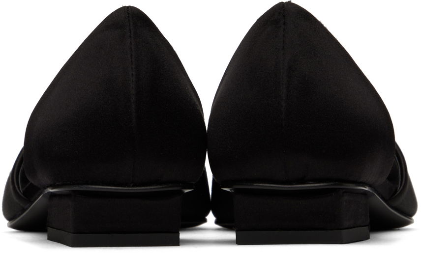 Oblečenie TOTEME TOTEME 'The Peep-Toe' Satin Slippers Čierna | 233-8022-830, 1