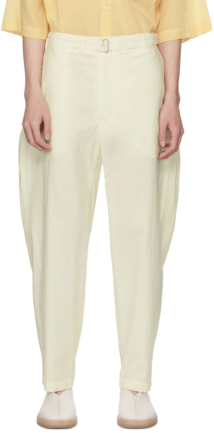 Nohavice LEMAIRE Lemaire Belted Trousers Žltá | PA1085 LF1234, 0