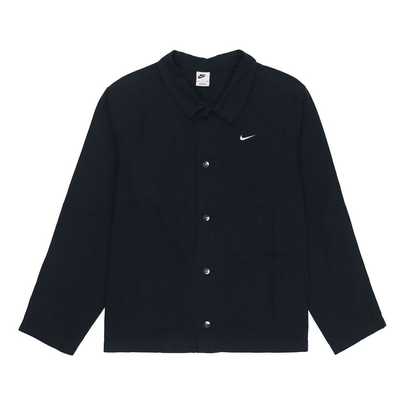 Košeľa Nike Logo Lapel Casual Jacket Čierna | DQ5185-010