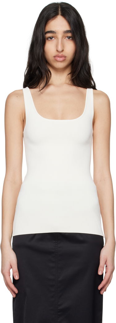 Tielko TOTEME TOTEME Compact Knit Tank Top Biela | 252-WRT0504-YA0187, 0