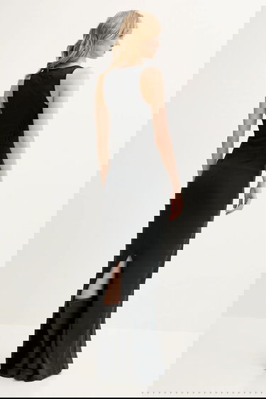 Šaty Maison Margiela MM6 Maison Margiela Cotton Fitted Maxi Dress Čierna | S62DG0048.M20108.899, 1