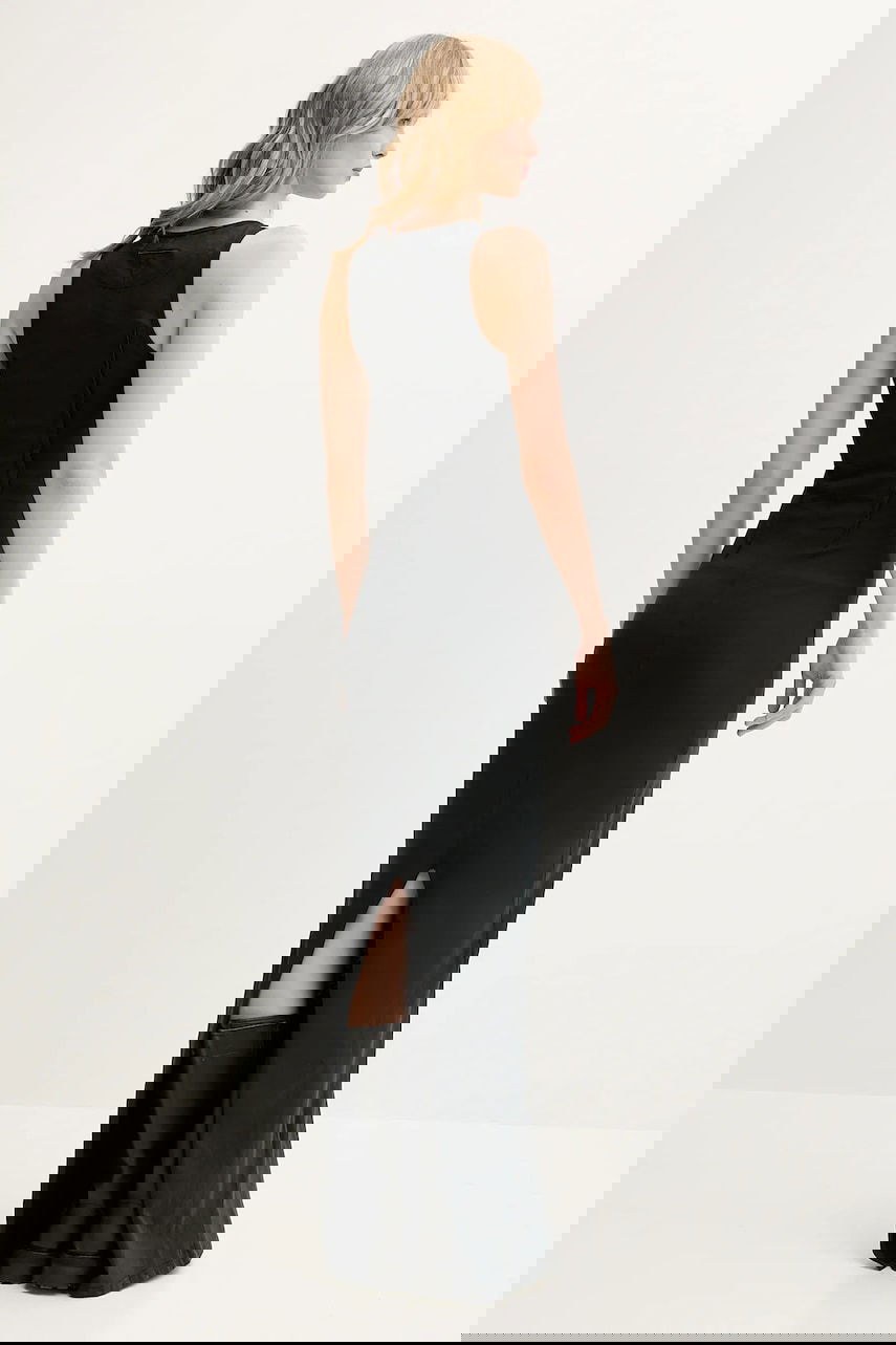 Šaty Maison Margiela MM6 Maison Margiela Cotton Fitted Maxi Dress Čierna | S62DG0048.M20108.899, 1