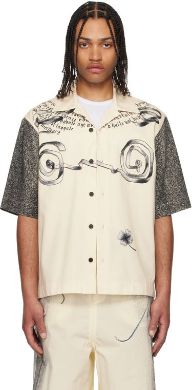 Košeľa Jean Paul Gaultier Jean Paul Gaultier 'The Multi-Tattoo' Print Bowling Shirt Béžová | 25/34-U-CH098-D504-030030, 0
