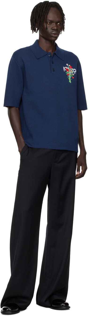 Polo tričko KENZO Kenzo 'KENZO Archive Bouquet' Embroidered Polo Shirt Navy | FF65PO7633BG, 3