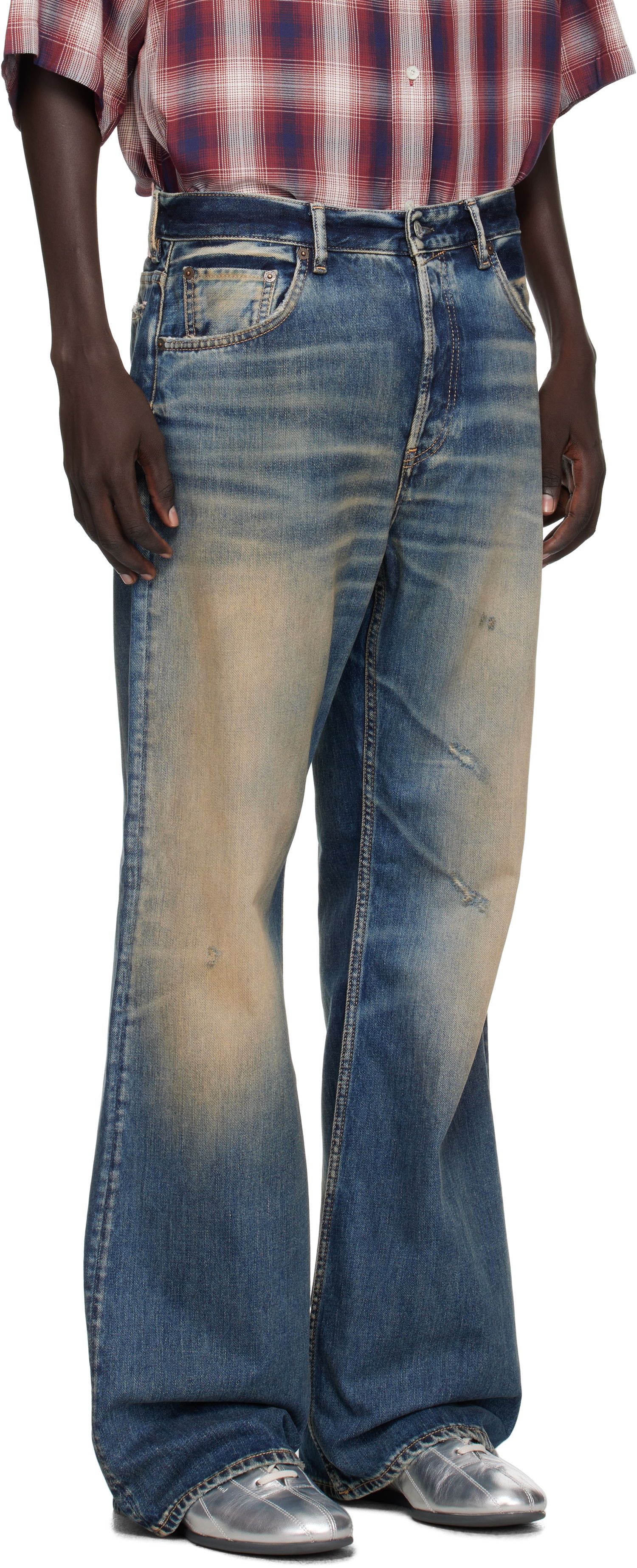 Džínsy Acne Studios Acne Studios Regular Fit 2021M Jeans Modrá | B00424-, 1