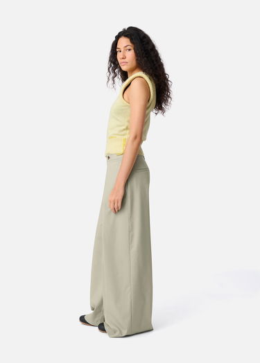Nohavice AXEL ARIGATO Riley Wide-Leg Cropped Trousers Zelené | A3350001, 7