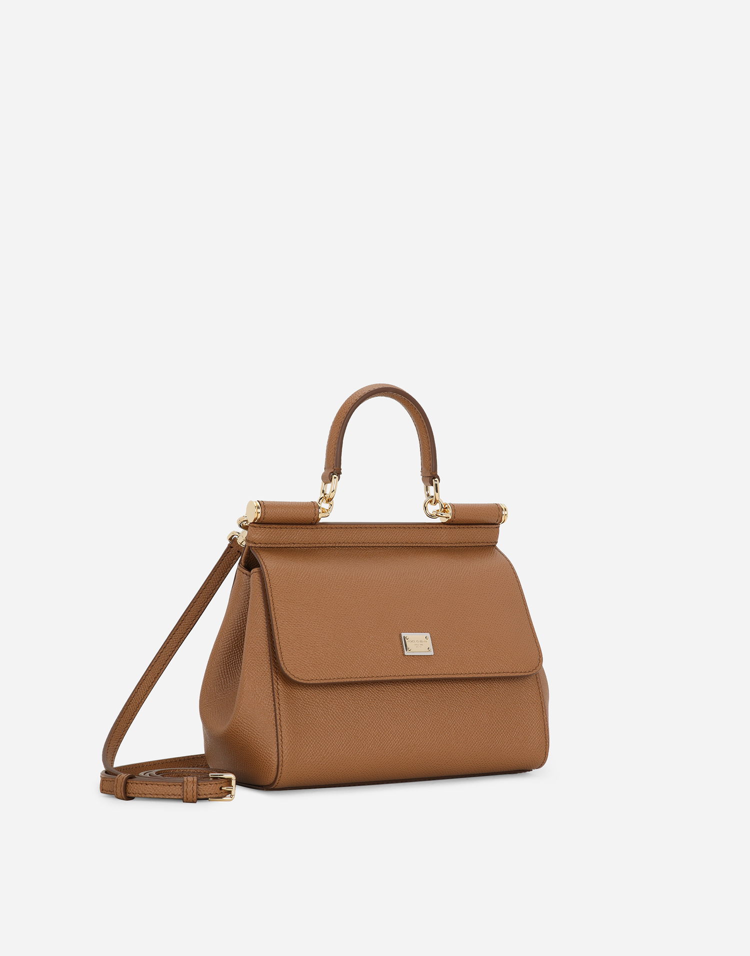 Kabelka Dolce & Gabbana Dolce & Gabbana Small Dauphine Leather Handbag Hnedá | BB6003B10018M417, 1