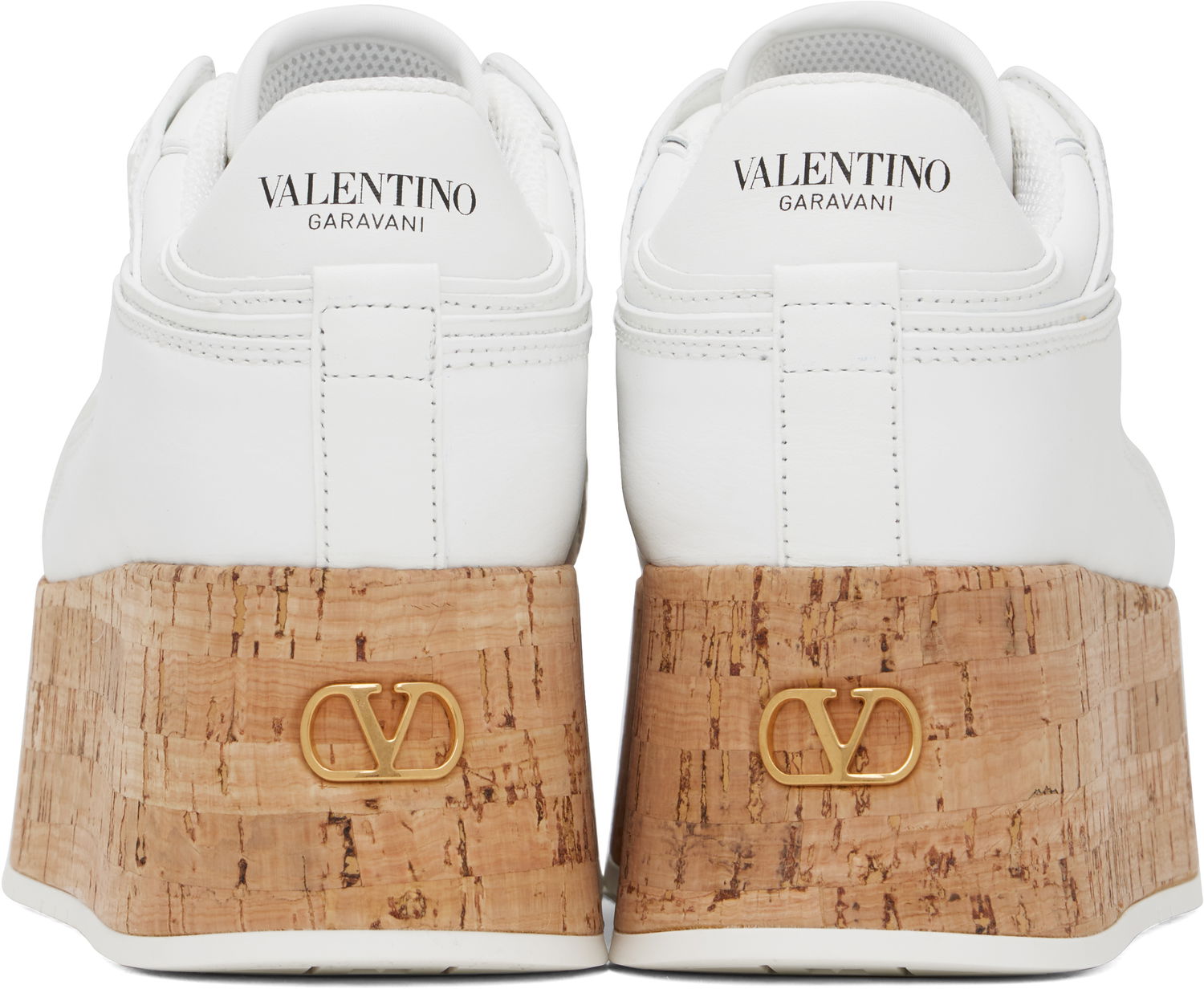Tenisky a topánky Valentino Valentino Garavani Freedots XL Calfskin & Cork Biela | 6W2S0IG5NGG, 1