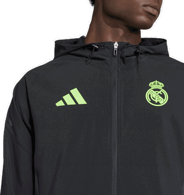 Bunda adidas Performance Real Madrid Tiro 25 Pro Vis Tech Travel Jacket Čierna | JV5324, 3