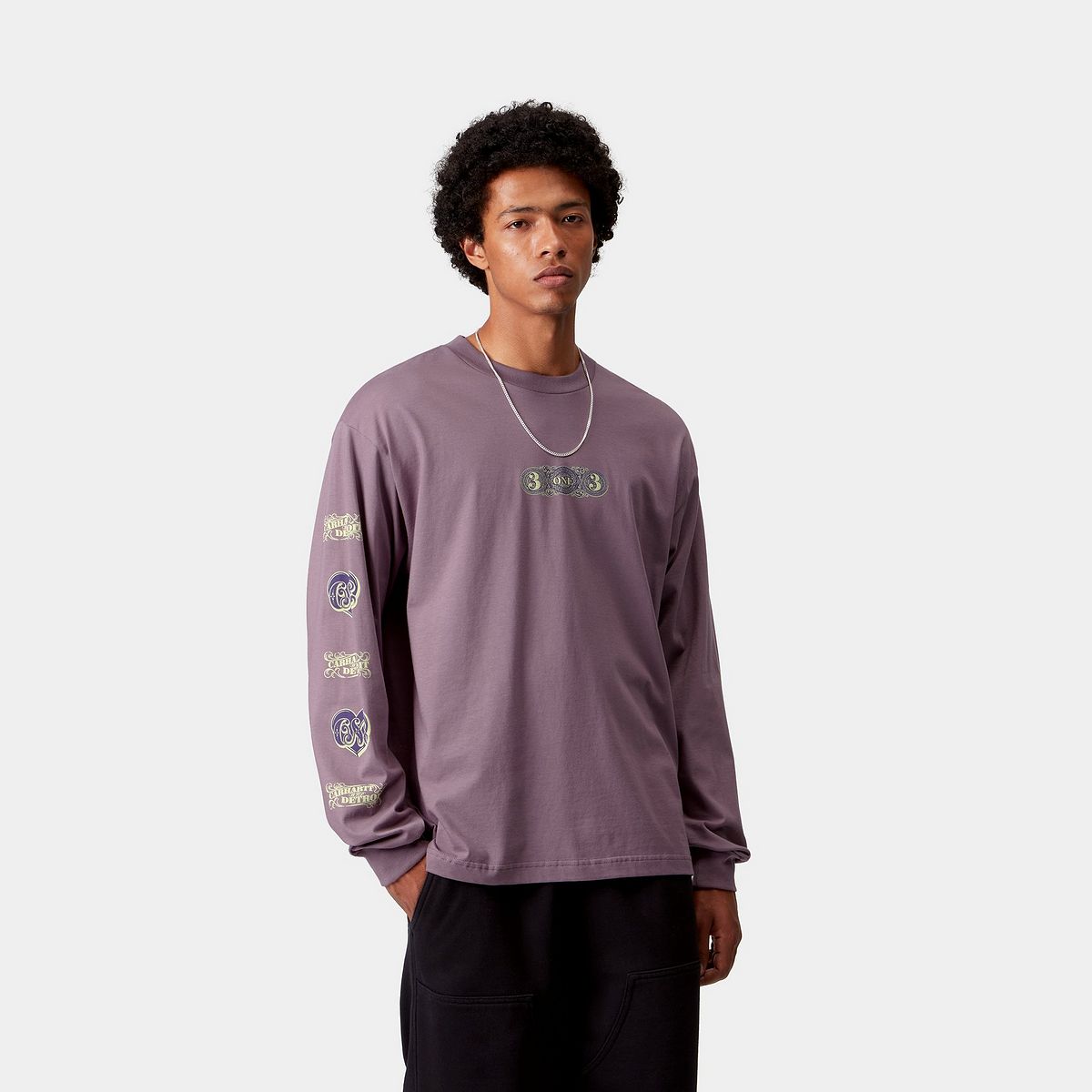 Tričko Carhartt WIP Carhartt WIP 3 One 3 Long Sleeve T-Shirt Fialová | I035504_9, 0